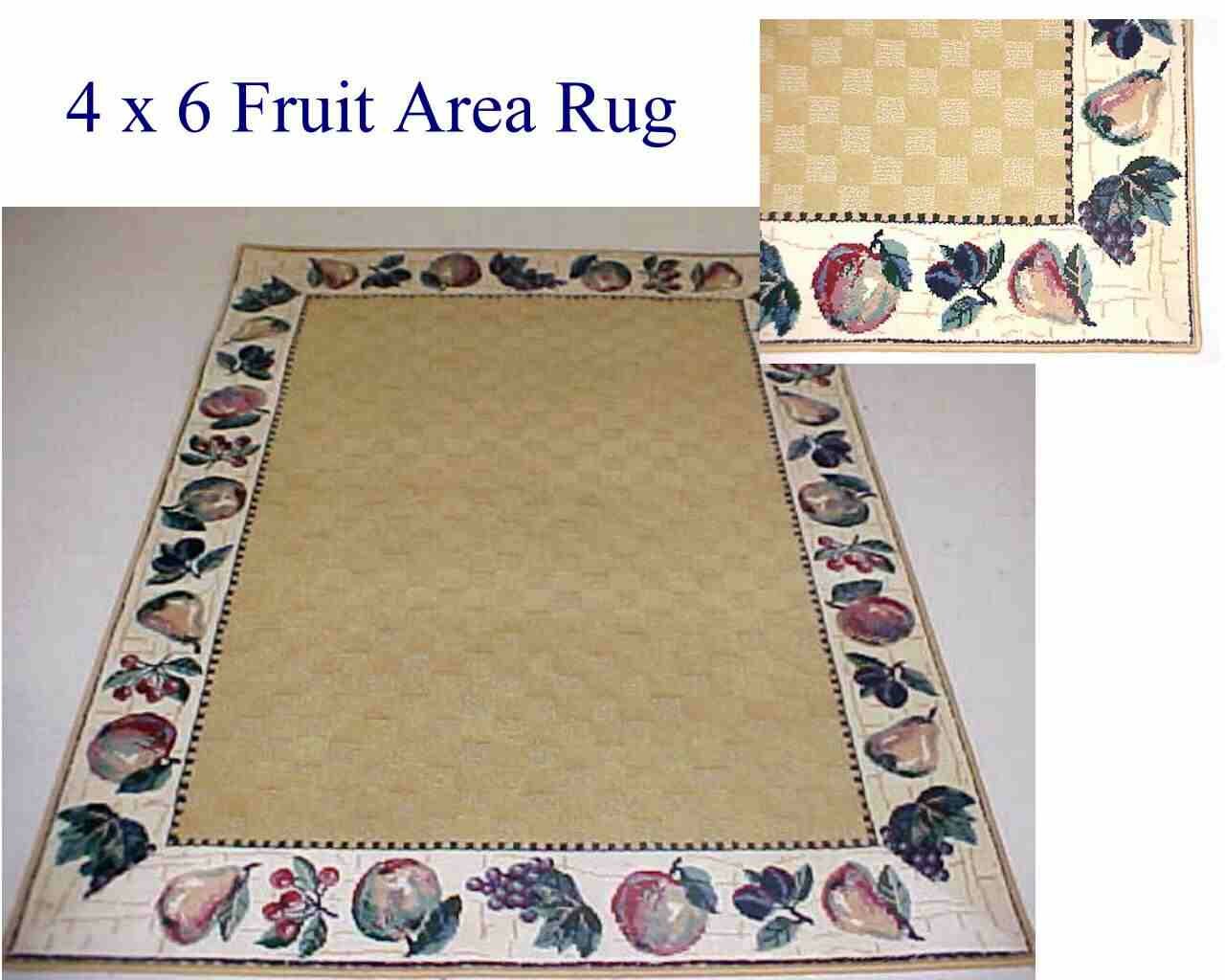 4 x 6-Fruit Bordered Rug