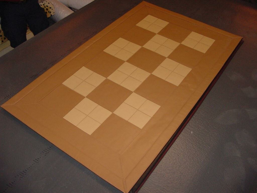 Country Square Leather Rug