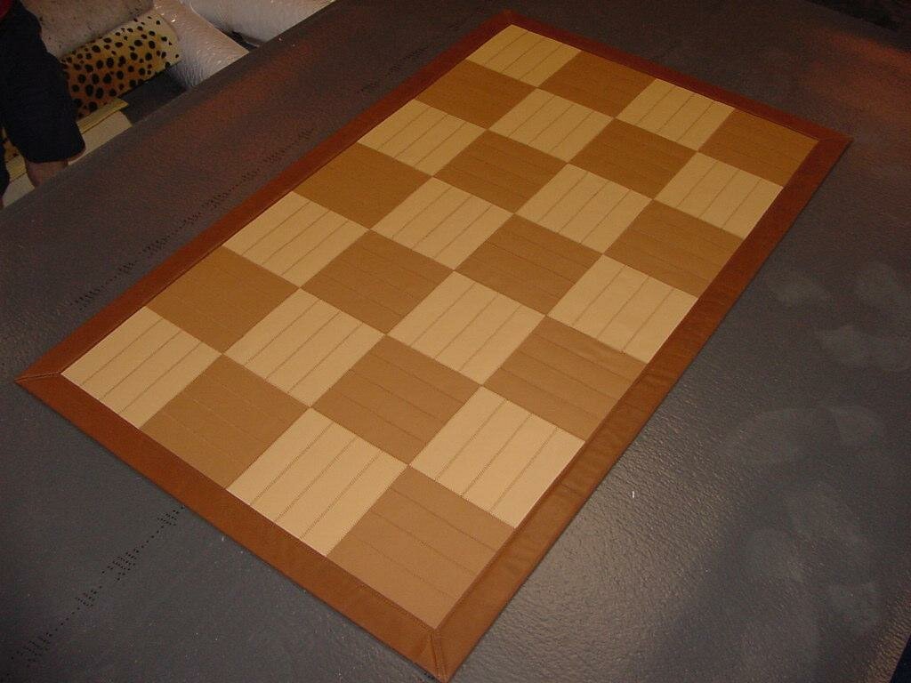 Parquet Leather Rug